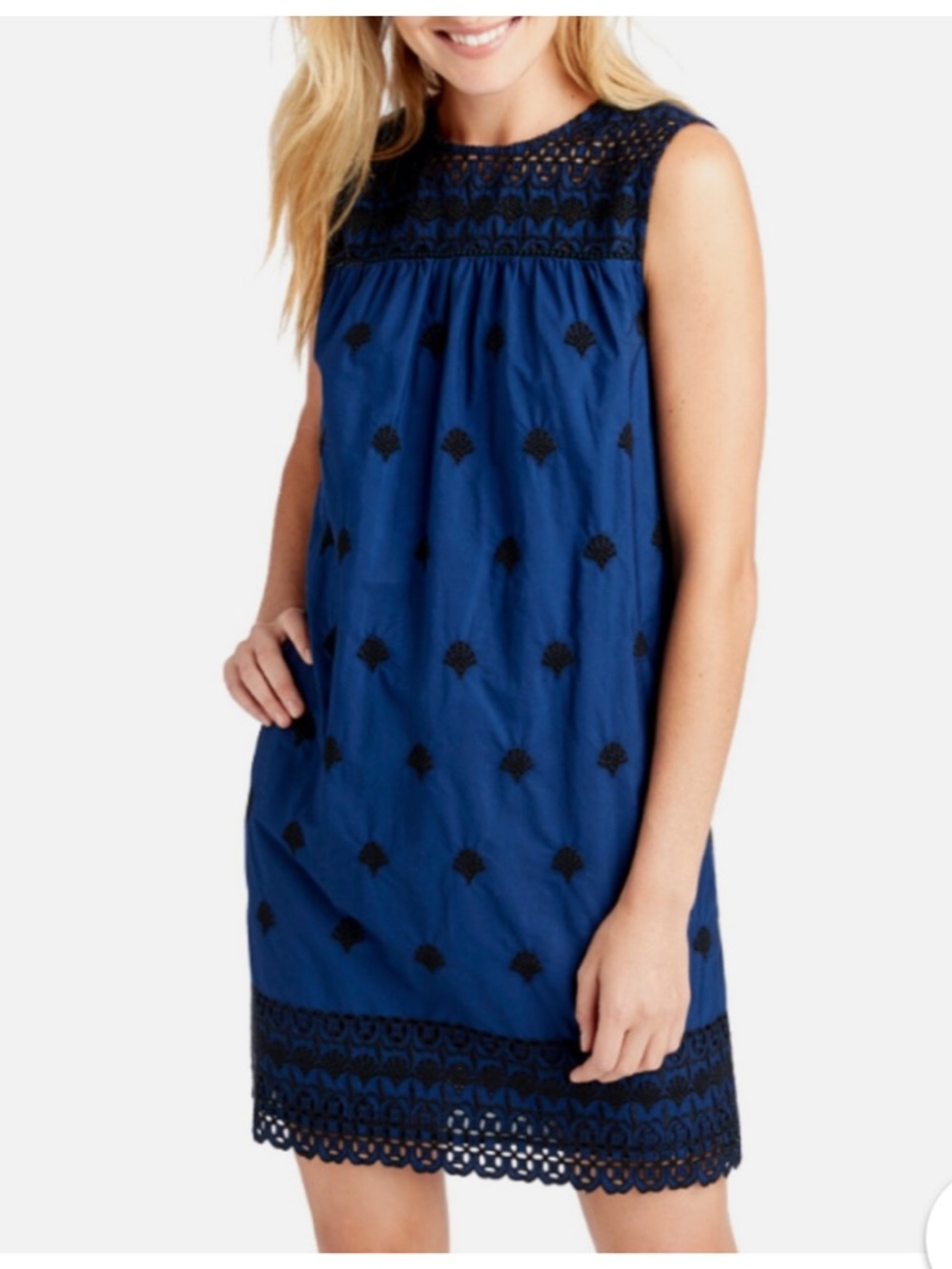 NWT Vineyard Vines Sleeveless Eyelet Embroidered Shift Dress in Size XS